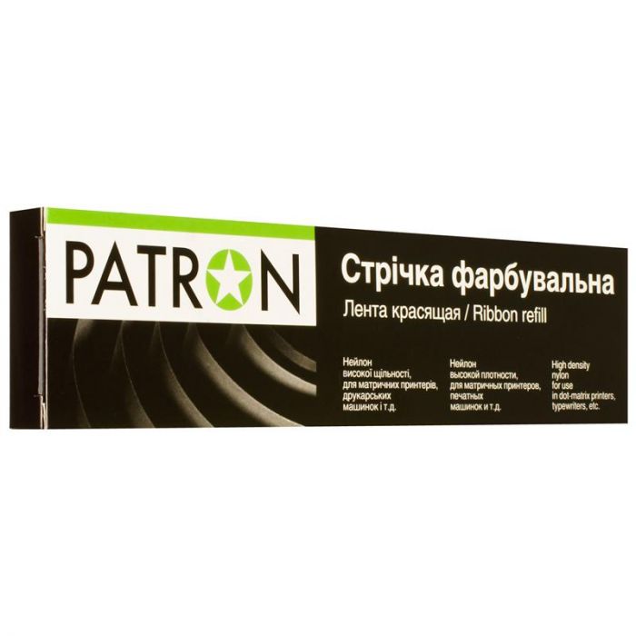 Стрічка Patron 12.7 мм х 60 м правий мебіус Black (PN-12.7-60RTB)