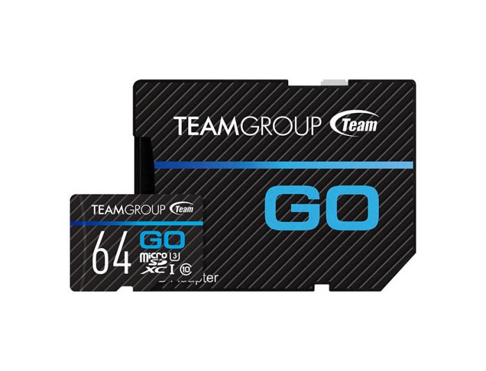 Карта пам`ятi MicroSDXC 64GB UHS-I/U3 Team Go R90/W45MB/s + SD-адаптер (TGUSDX64GU303)