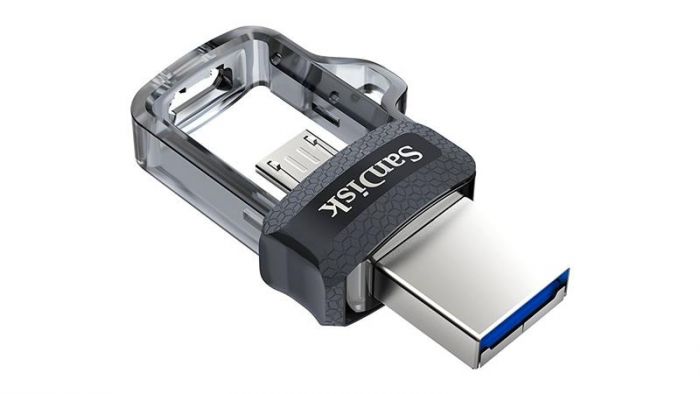 Флеш-накопичувач USB3.0 64GB OTG SanDisk Ultra Dual M3.0 Black (SDDD3-064G-G46)