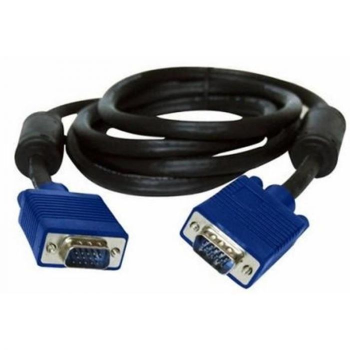 Кабель Atcom (15261) VGA-VGA  HD15M/HD15M 1080p с 2-мя фер. кольцами 1,8м черный