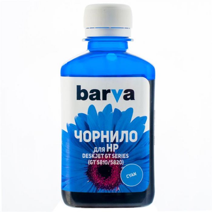 Чорнило Barva (GT52-524) HP GT52 GT5810/5820 Cyan, 180 г