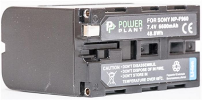 Акумулятор PowerPlant Sony LED NP-F960 6600mAh (DV00DV1367)