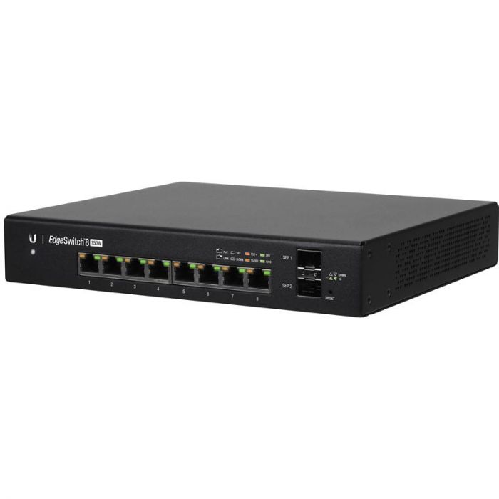 Коммутатор Ubiquiti EdgeSwitch ES-8-150W (8x1GE, 2xSFP, PoE+/Passive PoE, 150W max)