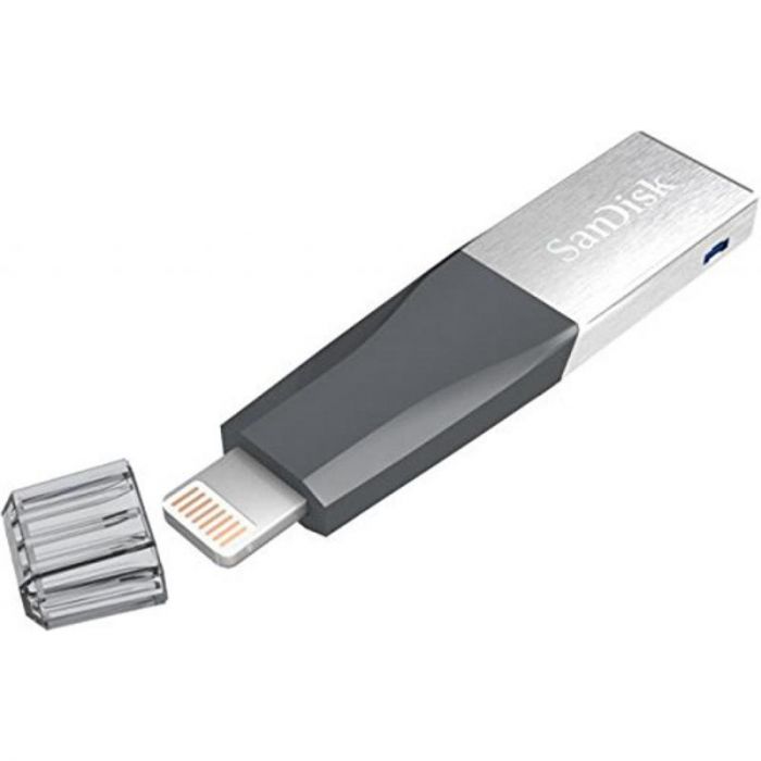 Флеш-накопичувач USB3.0 64GB Lightning SanDisk iXpand Mini Black/Silver (SDIX40N-064G-GN6NN)