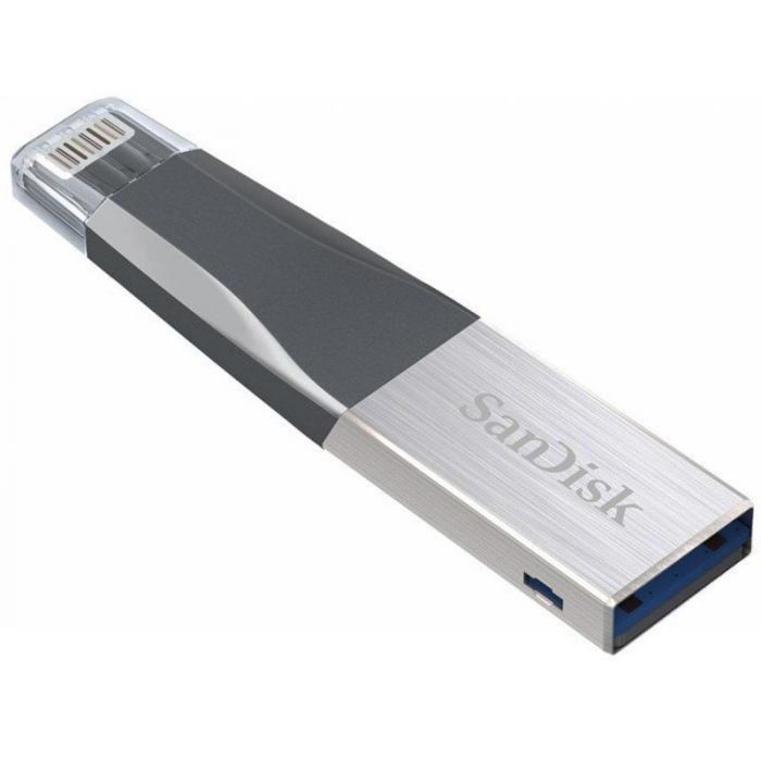 Флеш-накопичувач USB3.0 64GB Lightning SanDisk iXpand Mini Black/Silver (SDIX40N-064G-GN6NN)