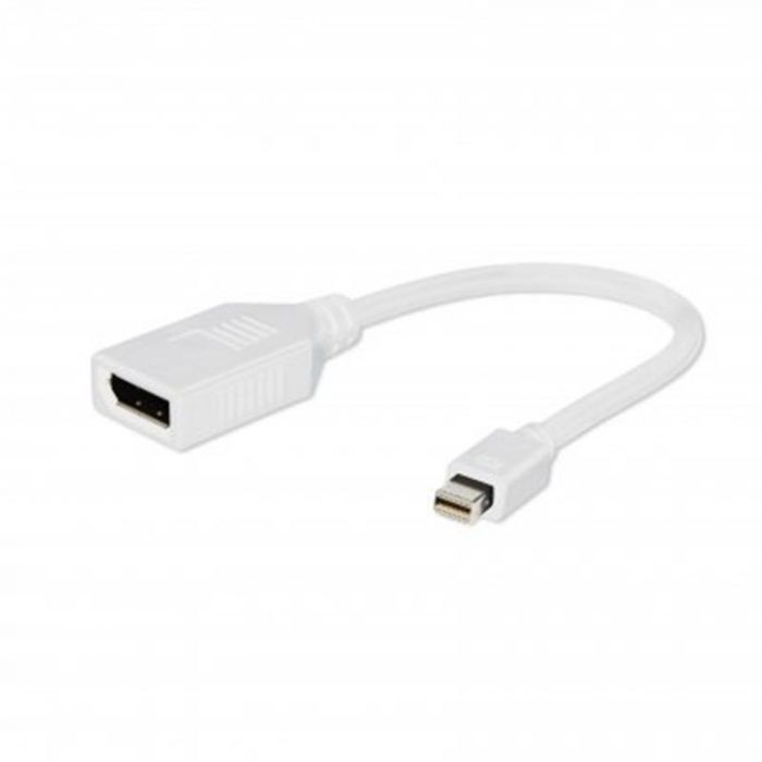 Адаптер Cablexpert (A-mDPM-DPF-001-W), MiniDisplayPort-DisplayPort, 0.1м, білий