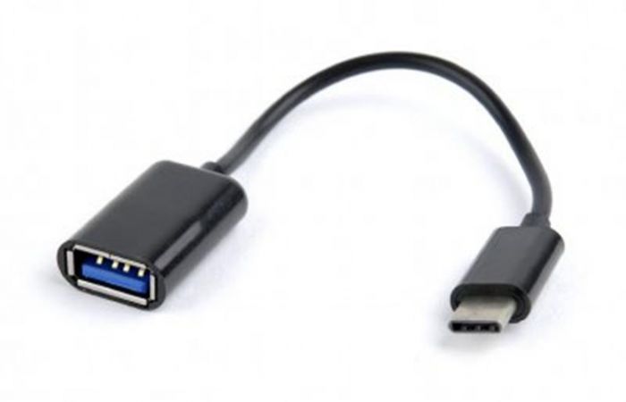 Кабель Cablexpert (A-OTG-CMAF2-01), USB2.0 - USB Type-C, 0.2 м, чорний