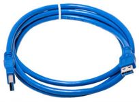 Кабель PowerPlant (KD00AS1228) USB3.0(AM)-USB3.0(AM), 1.5м, синій