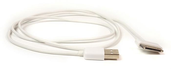 Кабель PowerPlant USB-Apple 30pin, 1м White (DV00DV4045)