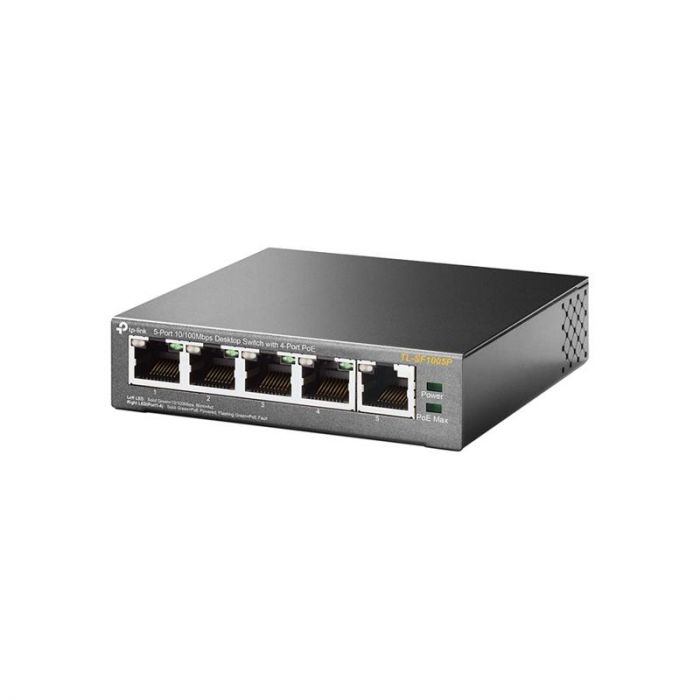 Комутатор TP-Link TL-SF1005P (1хFE, 4xFe PoE, max 53W)