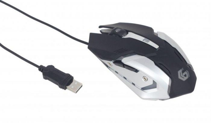 Мишка Gembird MUSG-07 Black, Silver USB