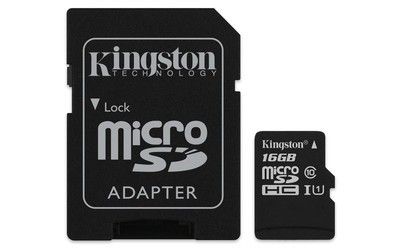 Карта пам`ятi MicroSDHC 16GB UHS-I Class 10 Kingston Canvas Select + SD-адаптер (SDCS/16GB)