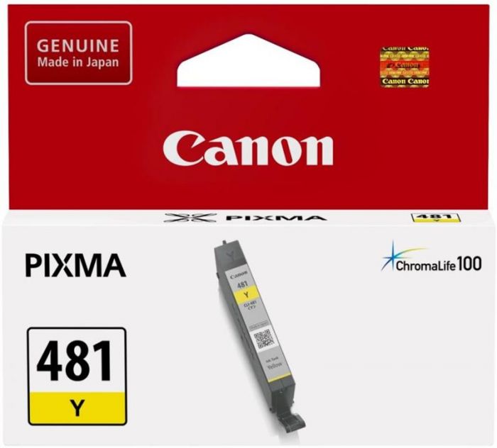 Картридж CANON (CLI-481) PIXMA TS6140/8140/9140/TR8540/7540 (2100C001) Yellow