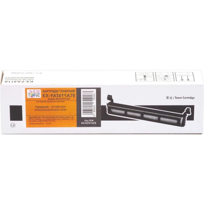 Картридж NewTone (KX-FAT411A7E) Panasonic KX-MB1900/2020/B-411 Black (KX-FAT411A7)