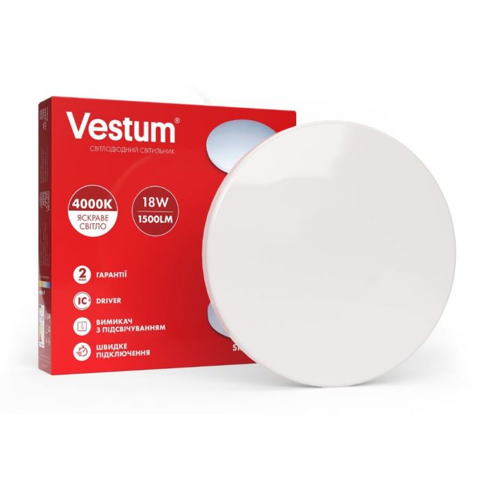 Світильник LED Vestum SIMPLE 18W 256*55мм 4000K, 1500Lm без д/у