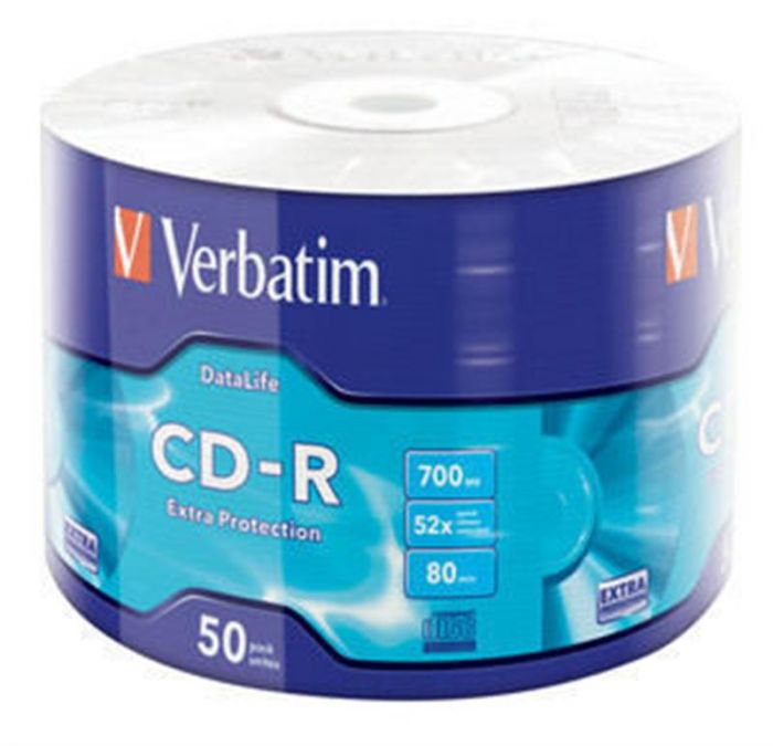 Диски CD-R Verbatim (43787) 700Mb 52x Wrap-box 50 шт Extra