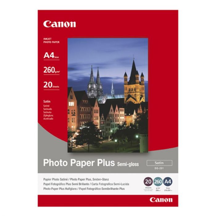 Фотопапір CANON (SG-201) Photo Paper Plus полуглянсовий 260г/м2 А4 20арк. (1686B021)