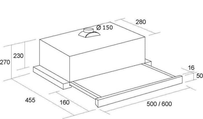 Витяжка Pyramida TL 50 (1100) WH