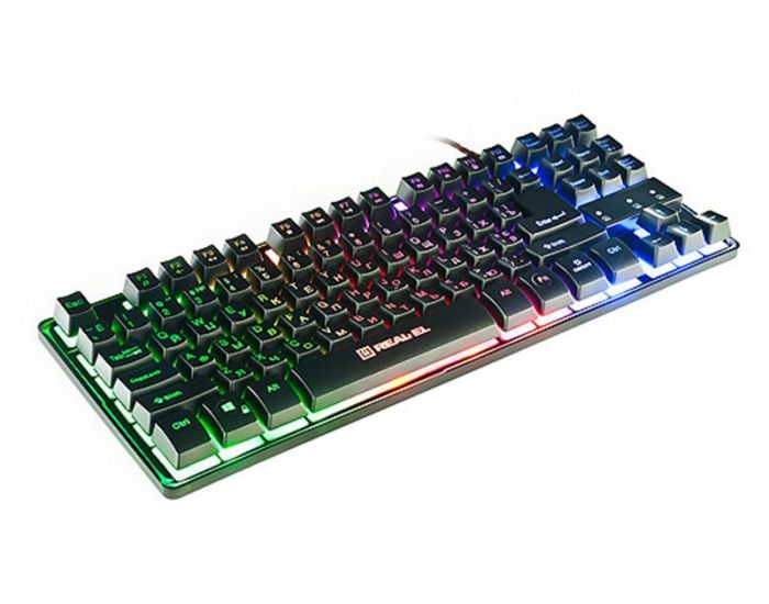 Клавіатура REAL-EL Gaming 8710 TKL Backlit Ukr Black