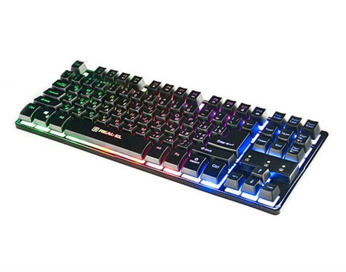 Клавіатура REAL-EL Gaming 8710 TKL Backlit Ukr Black USB