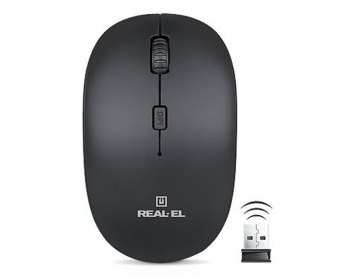 Мишка бездротова REAL-EL RM-301 Black USB