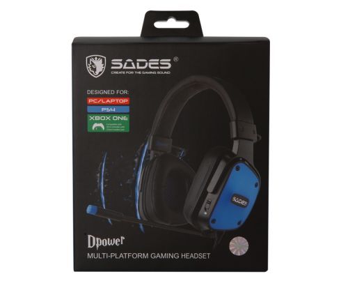 Гарнітура Sades SA-722 Dpower Black/Blue (sa722blj)