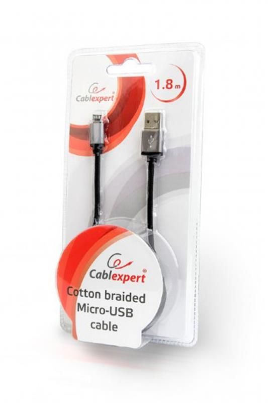 Кабель Cablexpert (CCB-mUSB2B-AMBM-6) USB 2.0 - Micro B, 1.8м, чорний