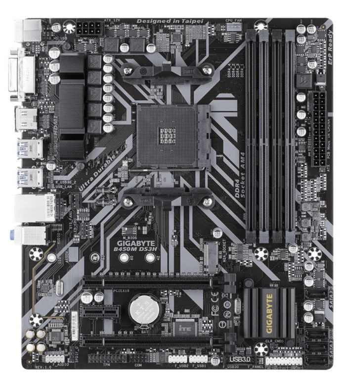 Материнська плата Gigabyte B450M DS3H Socket AM4