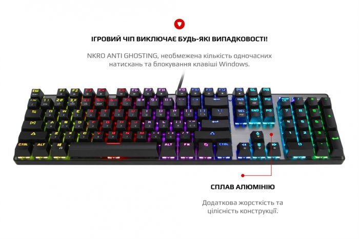 Комплект (клавіатура, мишка) Motospeed CK888 Outemu Blue (mtck888mb) Silver/Black USB