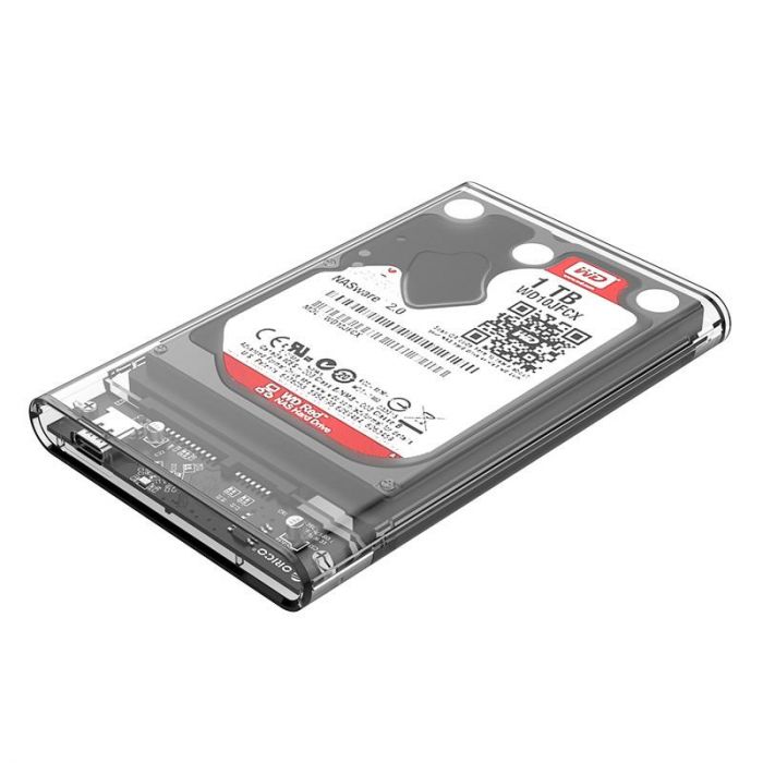 Зовнішня кишеня Orico SATA HDD/SSD 2.5", USB3.1 Gen 1 Type-C, Transparent (2139C3-CR-PRO)