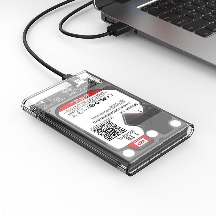 Зовнішня кишеня Orico для підключення SATA HDD/SSD 3.5", USB3.1 Gen 1 Type-C, Transparent (2139C3-CR-PRO)