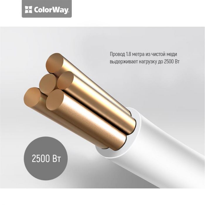 Фільтр живлення СolorWay (CW-CHU33B) 3 розетки, 3xUSB, 1.8м, Black