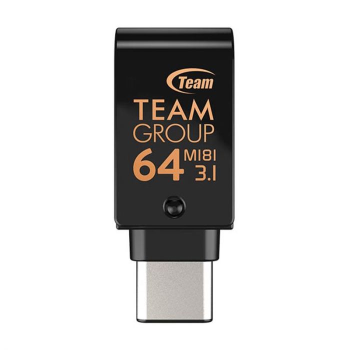 Флеш-накопичувач USB3.1 64GB OTG Type-C Team M181 Black (TM181364GB01)