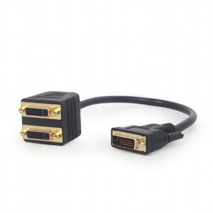 Розгалужувач Cablexpert DVI - 2хDVI (M/M), 0.3 м, Black (A-DVI-2DVI-01)