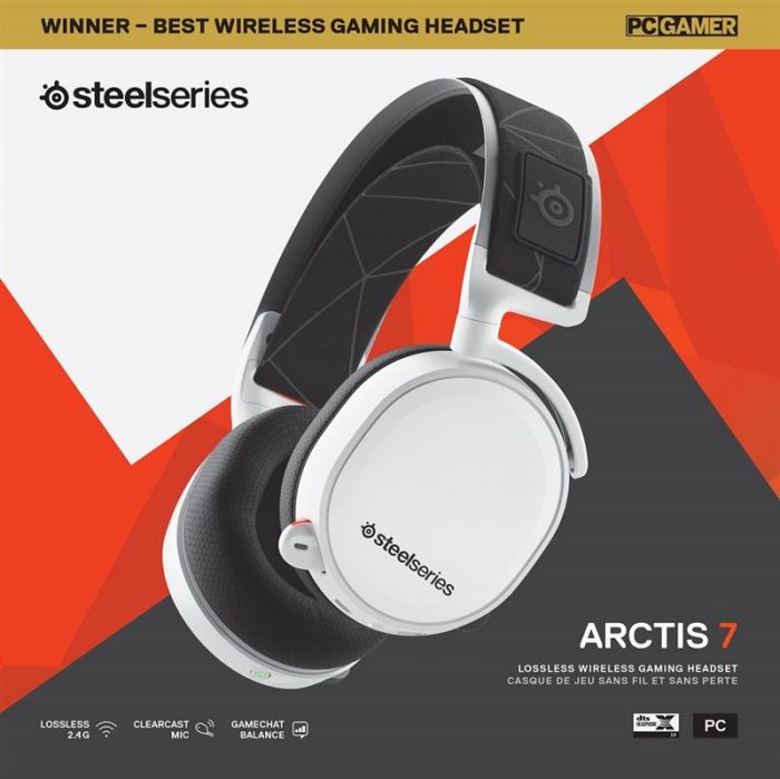 Гарнітура SteelSeries Arctis 7 2019 Edition White (61508)