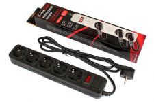 Фільтр живлення FrimeCom (FC-B4005W 1.8 B) 5 розеток, 1.8 м, чорний