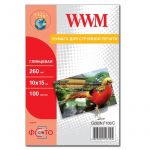 Фотопапір WWM Photo глянцевий 260г/м2 10х15см 100арк. (G260N.F100/C)