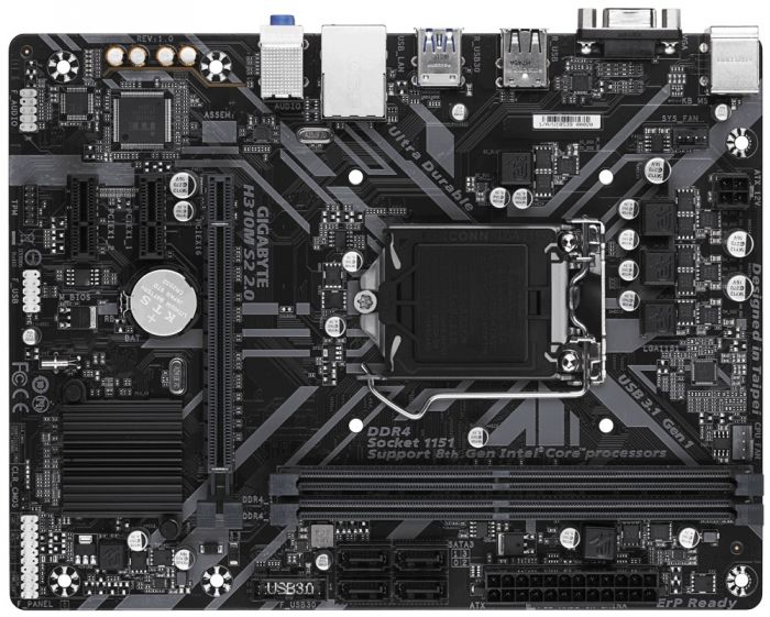 Материнська плата Gigabyte H310M S2 2.0 Socket 1151