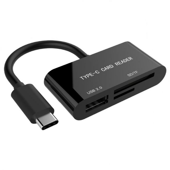 Картрідер USB Type-C Gembird UHB-CR3-02 Black