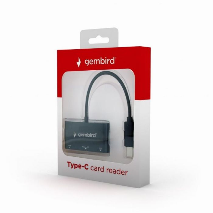 Картрідер USB Type-C Gembird UHB-CR3-02 Black