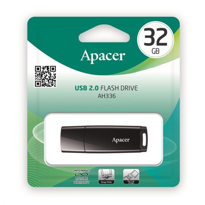 Флеш-накопичувач USB 32GB Apacer AH336 Black (AP32GAH336B-1)