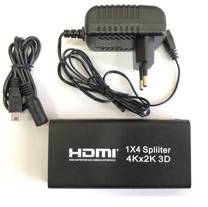 Розгалужувач (спліттер) Atcom (15190) HDMI 4 порти, підтримка UHD 4K