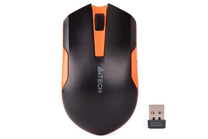 Мишка бездротова A4Tech G3-200N Black/Orange USB V-Track