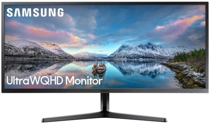 Монiтор Samsung 34.1" S34J550W (LS34J550WQIXCI) VA Gray/Dark Blue