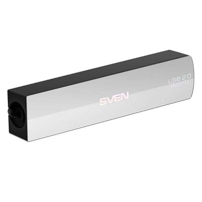 Концентратор USB2.0 Sven HB-891 сріблястий, 4xUSB2.0