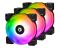 Вентилятор ID-Cooling DF-12025-ARGB Trio (3pcs Pack), 120x120x25мм, 4-pin PWM, чорний