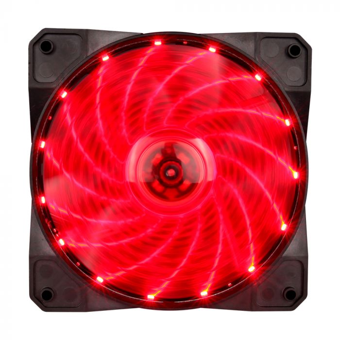 Вентилятор 1stPlayer A1-15LED Red bulk; 120х120х25мм, 4-pin