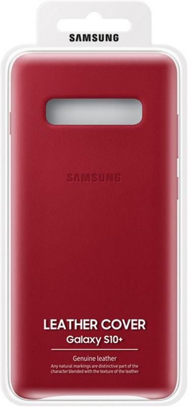 Чохол-накладка Samsung Leather Cover для Samsung Galaxy S10+ SM-G975 Red (EF-VG975LREGRU)