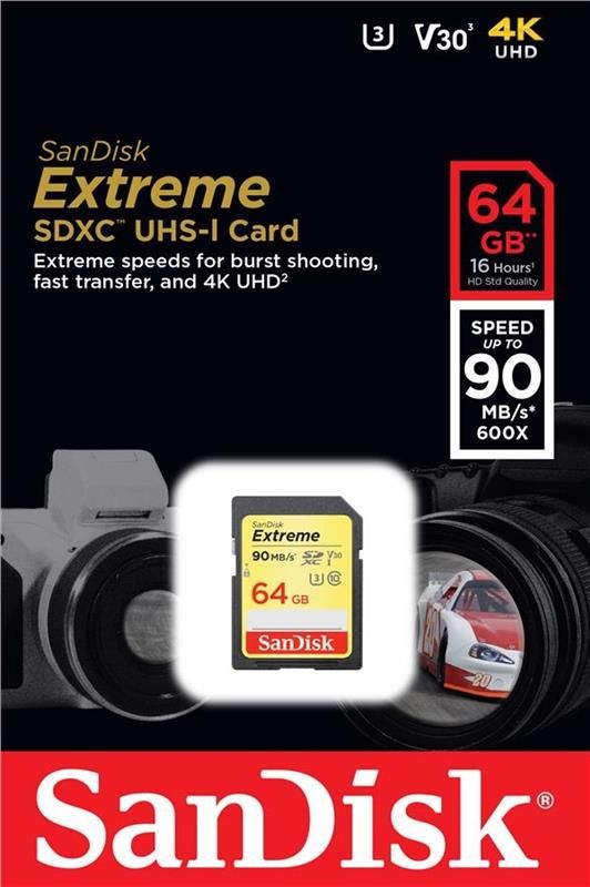 Карта пам`ятi SDXC  64GB UHS-I/U3 Class 10 SanDisk Extreme R150MB/s (SDSDXV6-064G-GNCIN)