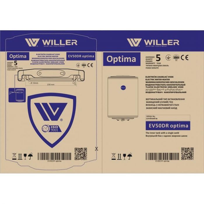 Водонагрівач Willer EV50DR серія Optima